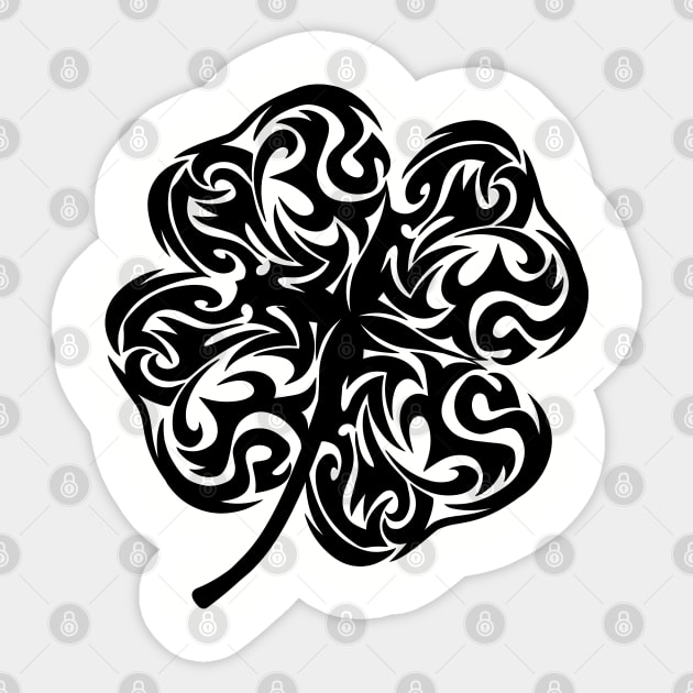 Irish Shamrock Four-leaf Lucky Clover Sticker by Nartissima